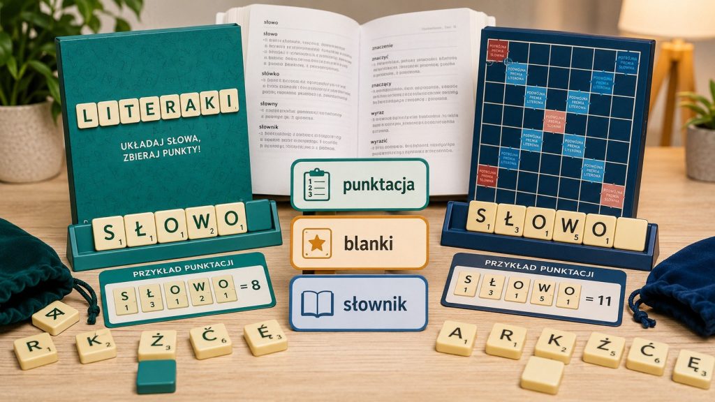 Ta sama plansza, siedem płytek na stojaku — a jednak to dwie różne gry. Rozkładamy na czynniki wszystkie różnice między Literakami a Scrabble.