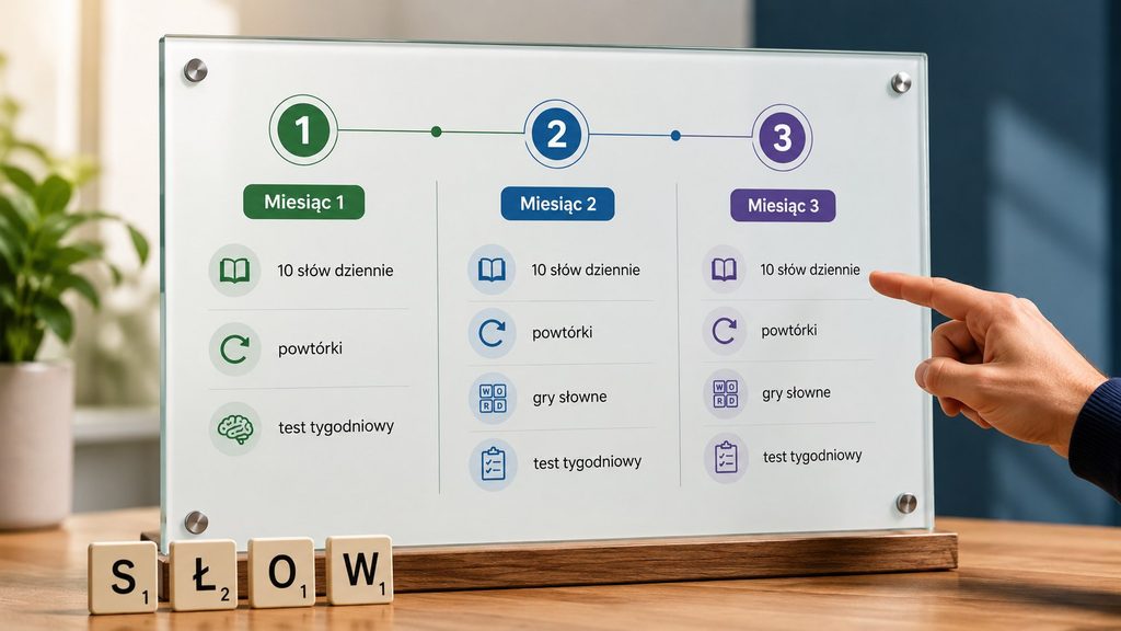 Bogatsze słownictwo w 3 miesiące: plan treningowy gracza krok po kroku