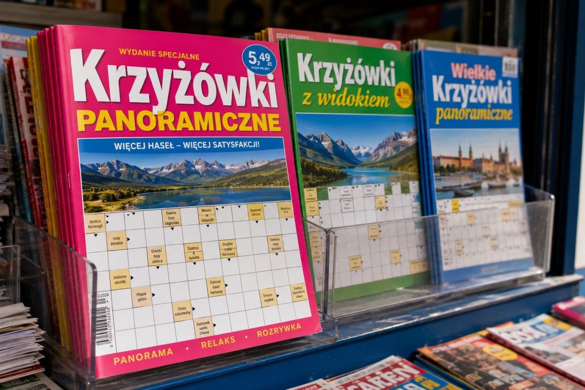 Krzyżówki panoramiczne od ponad 30 lat dominują w kioskach i mają około 60 proc. rynku. Poznaj ich historię, konstrukcję, model sprzedaży i powody, dla których nadal wybierają je Polacy.