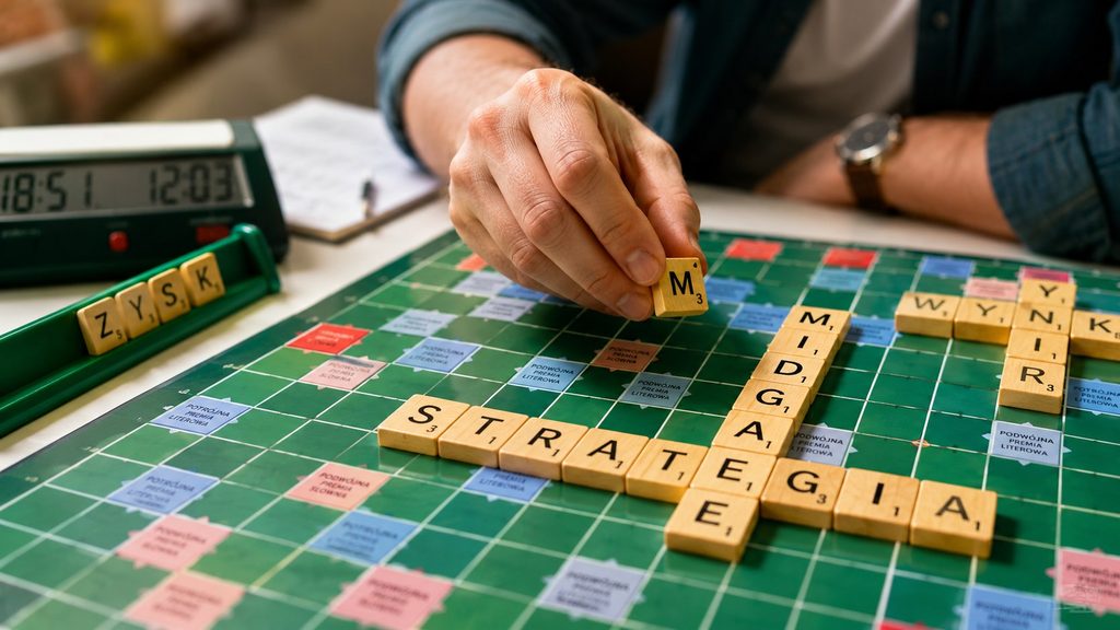 Środkowa faza gry w Scrabble — strategia midgame 2026: punkty, stojak i kontrola planszy