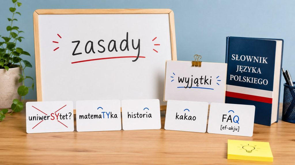 Akcent w polszczyźnie: poznaj zasadę przedostatniej sylaby, najważniejsze wyjątki oraz poprawną wymowę słów „matematyka”, „zrobiliśmy” i liczebników. Sprawdź przykłady i unikaj błędów na co dzień...