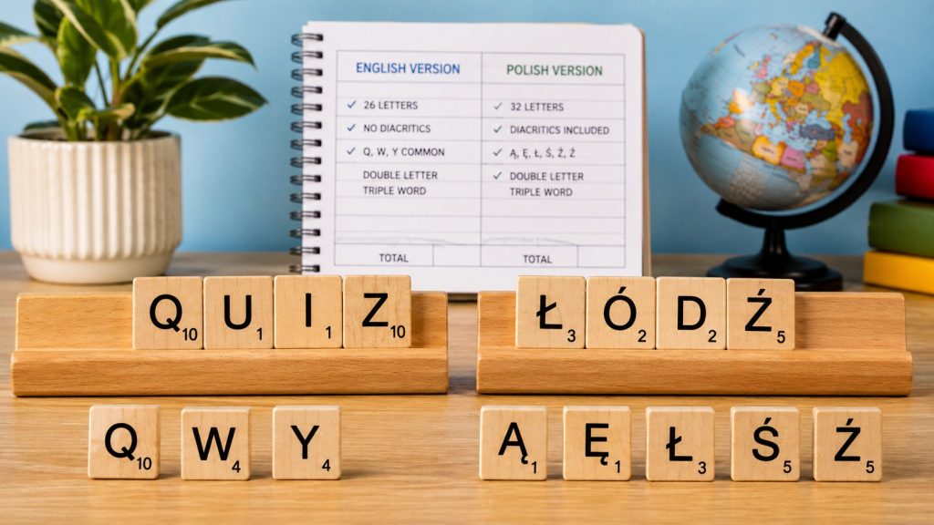 Scrabble po angielsku różni się od polskiej wersji literami, punktacją i słownikiem. Sprawdź zasady, wartości płytek, dozwolone słowa oraz pułapki przed pierwszą grą. Poznaj szczegóły.