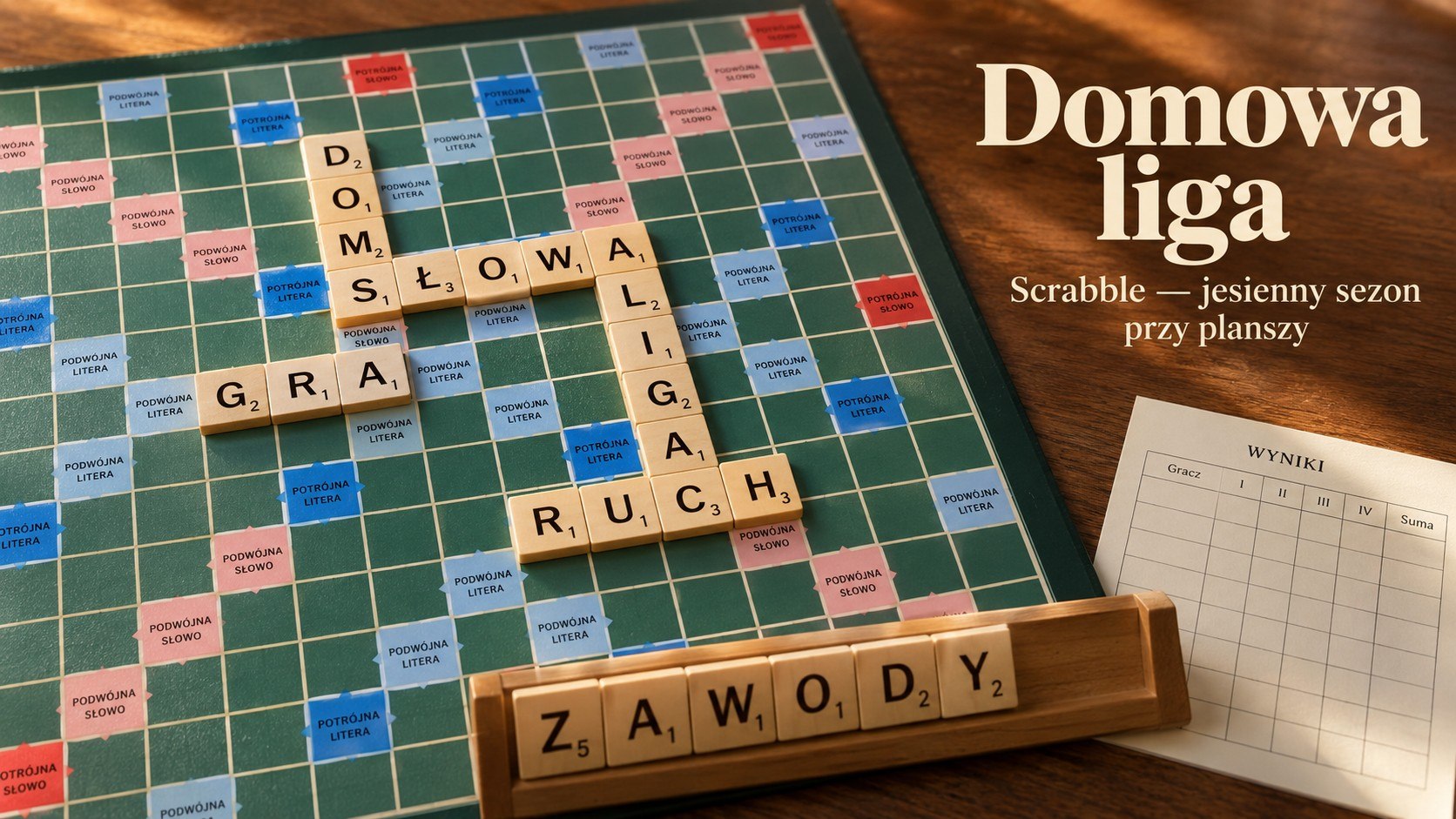 Domowa liga Scrabble na jesień: sprawdź, jak ustalić terminarz, punktację, tabelę, zasady OSPS, finały i statystyki, aby stworzyć regularny sezon gry przy planszy.