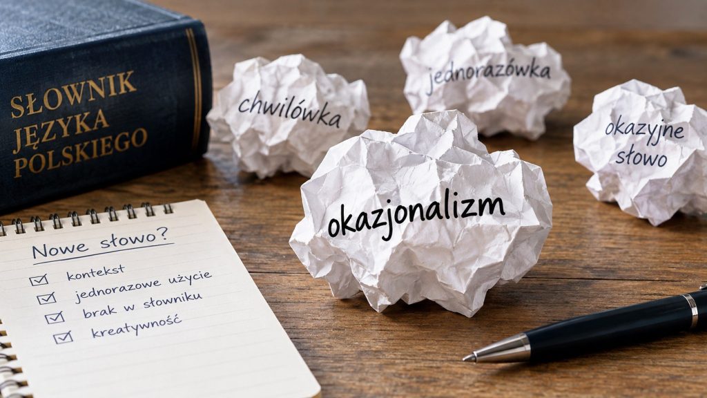 Okazjonalizmy to słowa tworzone na jedną sytuację, tekst albo dowcip. Wyjaśniamy, jak powstają, czym różnią się od neologizmów, gdzie występują i dlaczego większość z nich szybko znika z polszczyzny.