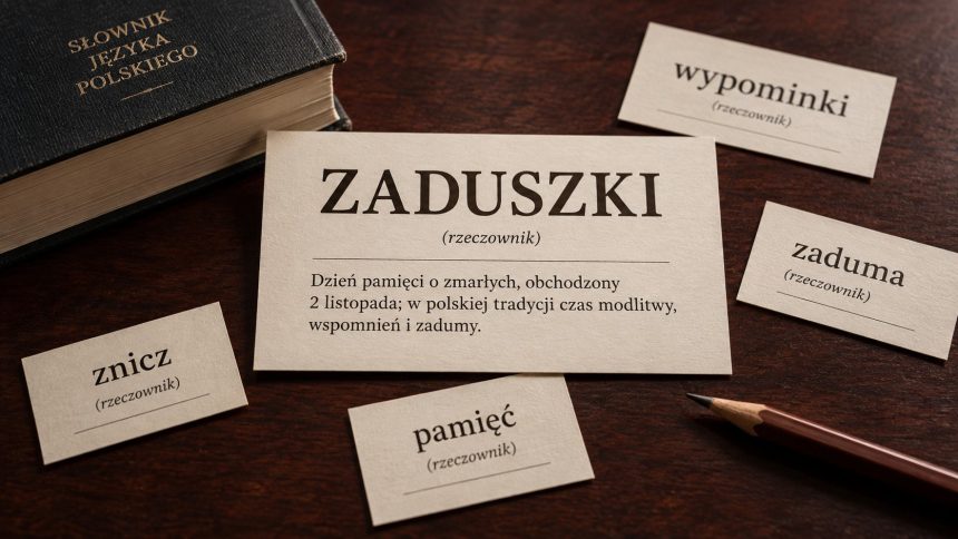 Zaduszki językowo: skąd wzięły się słowa „zaduszki”, „dziady”, „wypominki” i „pomnieć”, co znaczyły dawniej oraz które listopadowe określenia przetrwały do dziś w polszczyźnie.