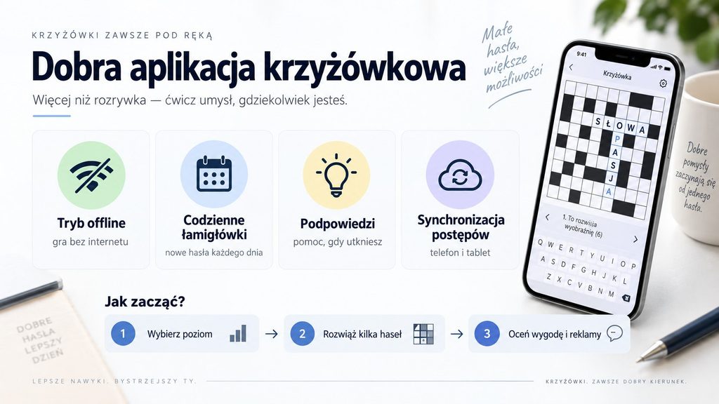 Aplikacje krzyżówkowe 2026/27 — najlepsze krzyżówki na Androida i iPhone'a