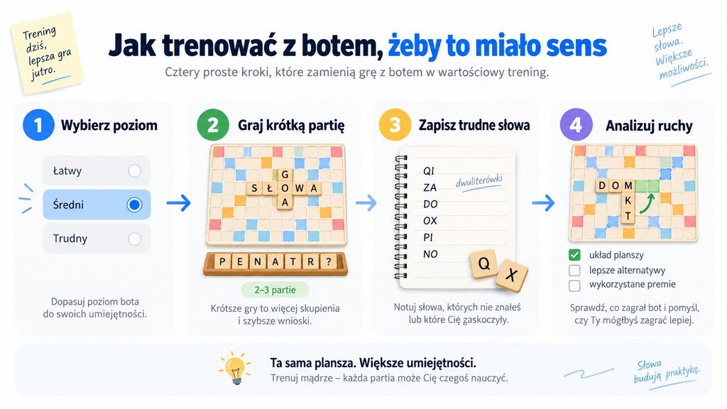 Gra z botami w Literakach — czy taki trening naprawdę poprawia wyniki