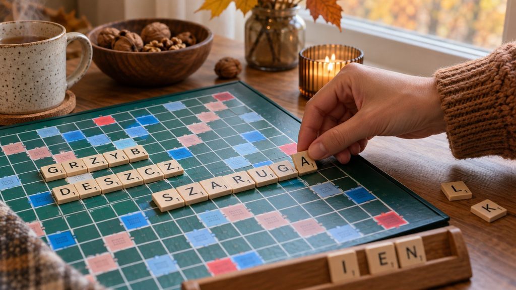 Jesienne słowa w Scrabble — GRZYB, SZARUGA i inne. Te wyrazy warto znać przed grą