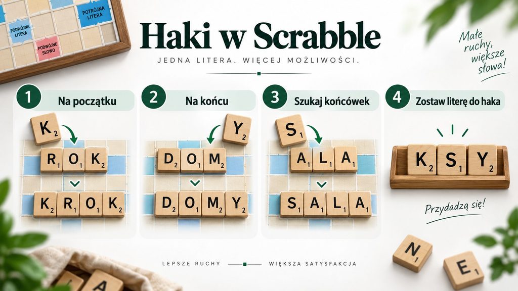 Hooki w Scrabble — jedna litera może zmienić cudze słowo i otworzyć cały ruch