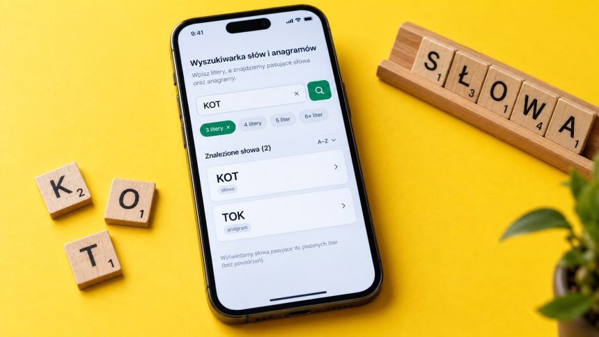 Literat na telefonie działa w przeglądarce bez dodatkowej instalacji. Sprawdź, jak wyszukiwać słowa, anagramy i hasła z wzorców na Androidzie i iPhonie oraz dodać skrót do ekranu głównego.