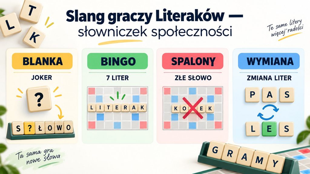 Slang graczy Literaków — słowniczek społeczności od blanka i bingo po hak słowny