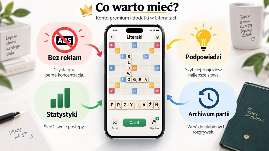 Literaki VIP bez reklam: cena, archiwum gier i funkcje konta premium