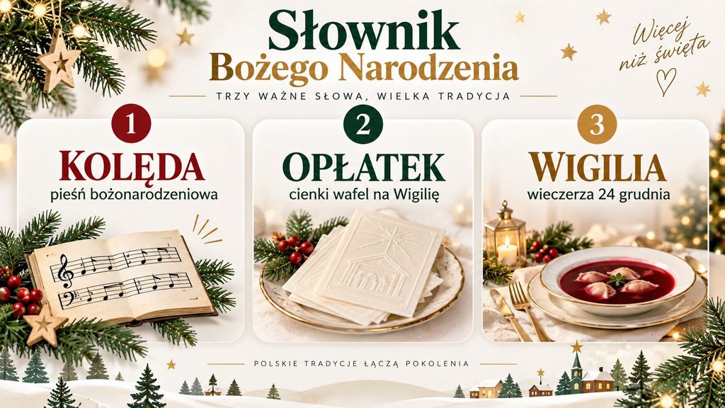 Słownik Bożego Narodzenia: kolęda, opłatek i Wigilia — co naprawdę znaczą te słowa
