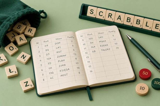 Zapis partii Scrabble krok po kroku: poznaj notację, arkusz i sposób analizy ruchów. Sprawdź, co notować i wykorzystaj zapis w treningu.