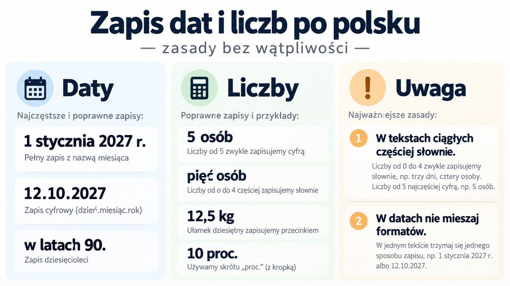 31 grudnia czy 31.XII: poprawny zapis dat po polsku