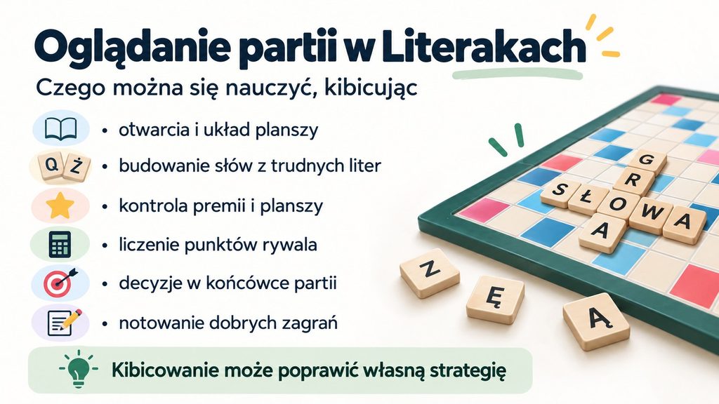 Ucz się patrząc: obserwacja mocnych graczy — oglądanie partii Literaki