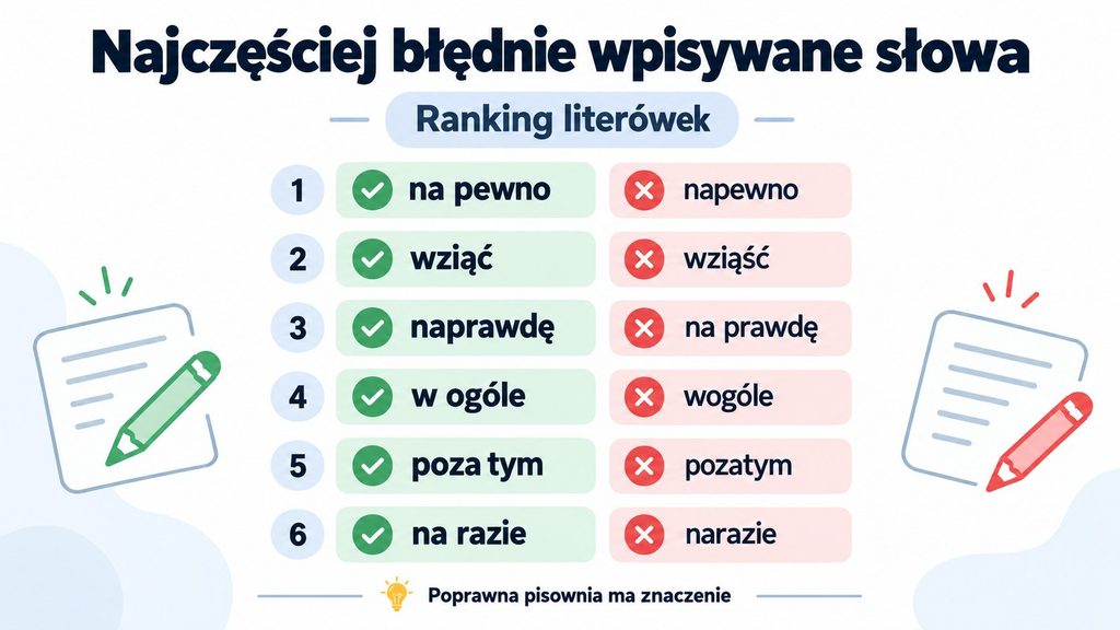 Literówki narodowe: co przekręcamy najczęściej
