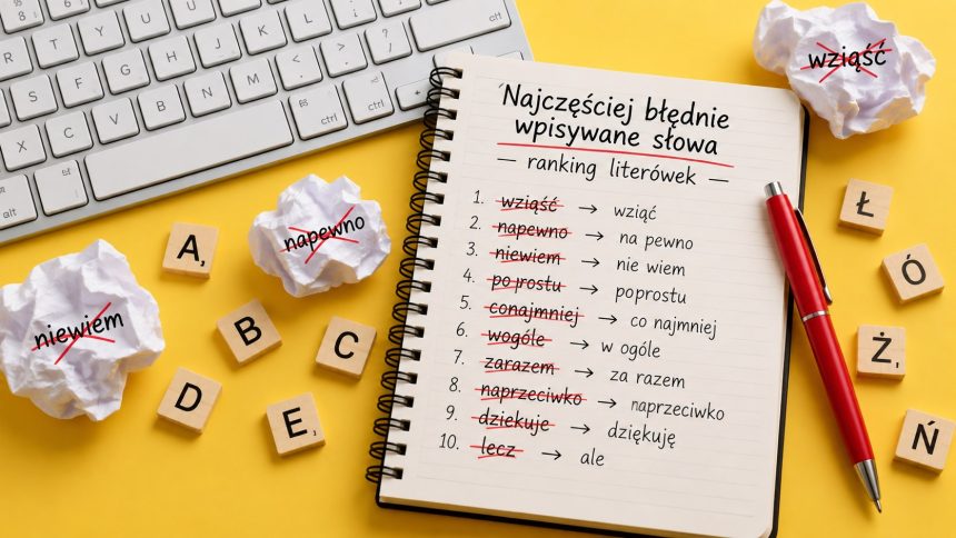 Najczęstsze literówki Polaków: napewno, wogóle, na prawdę i inne. Zobacz ranking, poprawne formy i sprawdź, jak unikać błędów.